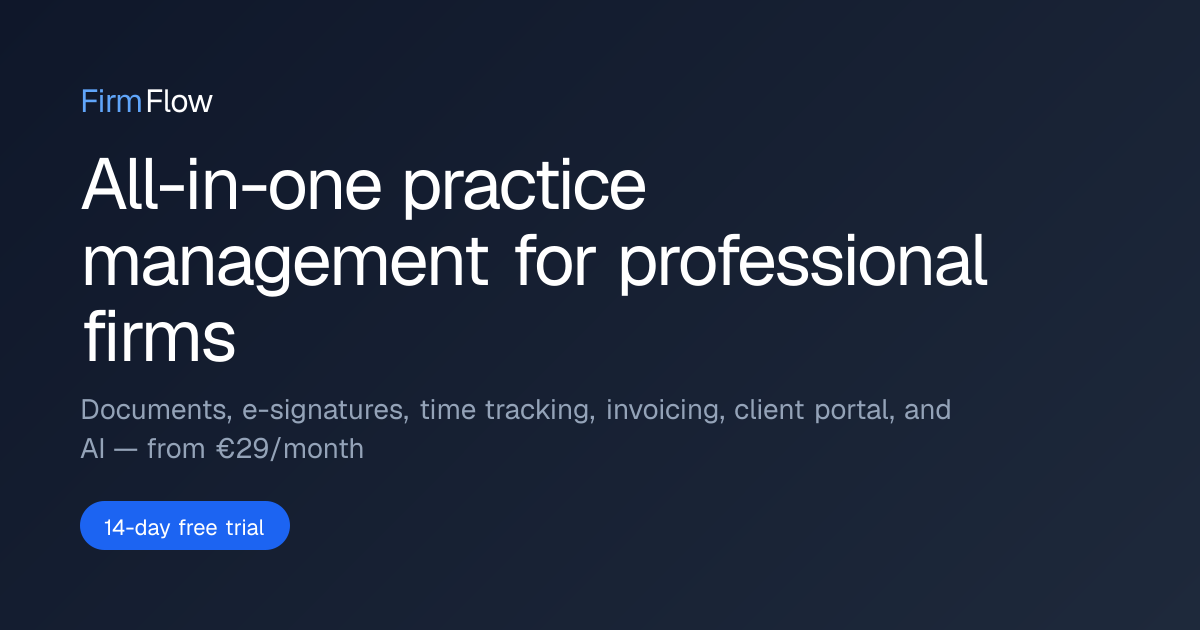FirmFlow — All-in-One Practice Management Platform